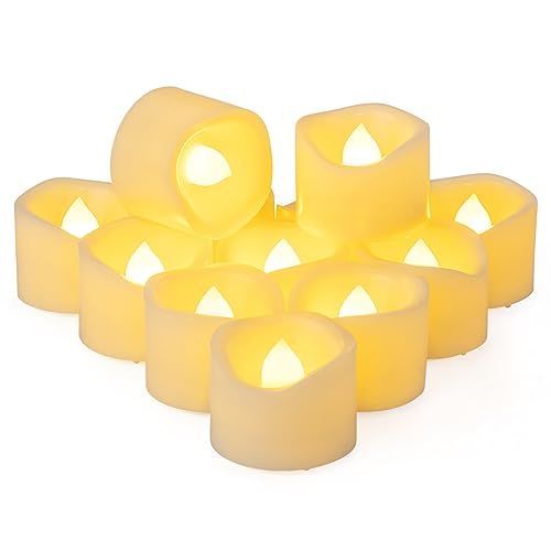 Yakpo 12 Stück 3,8 cm x 3 cm Flammenlose Teelichter, batteriebetrieben, flackernde batteriebetriebene elektrische künstliche LED-Teelichter für Halloween, Hochzeit, Party, Festival, Heimdekoration Yakpo 12 Stück 3,8 cm x 3 cm Flammenlose Teelichter, batteriebetrieben, flackernde batteriebetriebene elektrische künstliche LED-Teelichter für Halloween, Hochzeit, Party, Festival, Heimdekoration von Yakpo