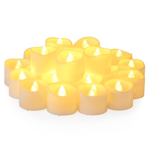Yakpo 24 Stück warmweiße LED Teelichter mit Timer, batteriebetrieben, flammenlose flackernde Votivkerzen mit Timerfunktion, große elektrische Teelichter für Party Kürbis Zuhause Halloween Dekorationen Yakpo 24 Stück warmweiße LED Teelichter mit Timer, batteriebetrieben, flammenlose flackernde Votivkerzen mit Timerfunktion, große elektrische Teelichter für Party Kürbis Zuhause Halloween Dekorationen von Yakpo