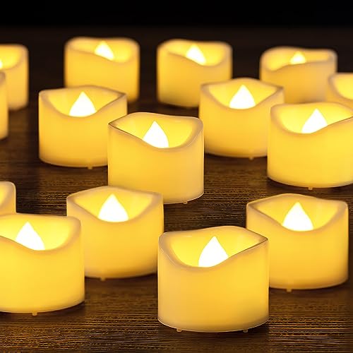 Yakpo 48 Stück 3,8 cm x 3 cm große Teelichter, batteriebetrieben, flammenlos, flackernde LED-Teelichter, gefälschte Votivkerzen, große Menge für Hochzeit, Halloween, Party, Feiertagsdekorationen Yakpo 48 Stück 3,8 cm x 3 cm große Teelichter, batteriebetrieben, flammenlos, flackernde LED-Teelichter, gefälschte Votivkerzen, große Menge für Hochzeit, Halloween, Party, Feiertagsdekorationen von Yakpo
