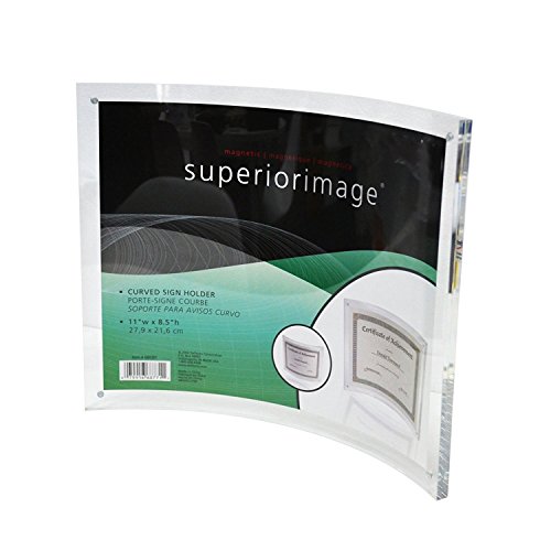 Gebogen Bilderrahmen ,kreative Acryl gebogen Fotorahmen perspex gekrümmten Fotorahmen für Dokumente, Poster, Diplome, Zertifikate, Querformat, transparent ,21.6x29.7cm von Yakri