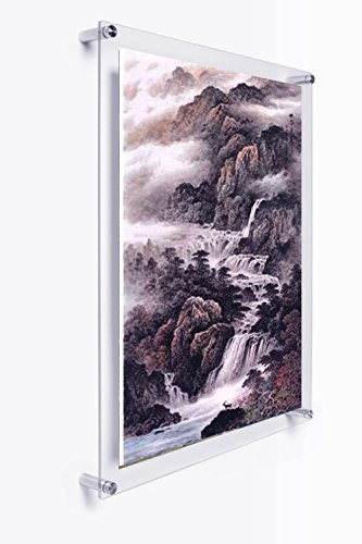 UMEI A3 Wand montiert Acryl Plexiglas-Poster Rahmen, Floating Lucite Wand Einrahmung für Poster oder Zertifikat von Yakri