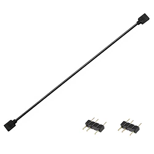 Yakuri Computer Motherboard Extension Cable, 5V Argb 3-Pin Connector Hub, RGB Interface Extension Cable von WXSHUOYU