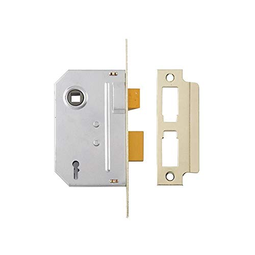 Yale 650320105025 PM3 LEV SASHLOCK 2 1/2 PB 3 Hebel Einsteckschloss Standard Sicherheit, Messing-Finish, 2.5 Inch/64 mm von Yale