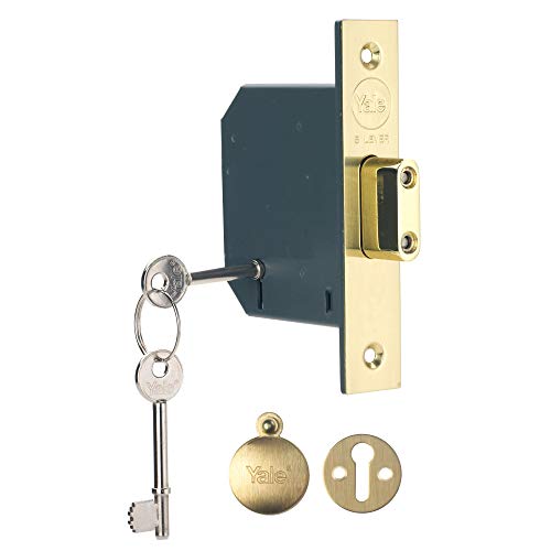 Yale 650552205025 Einsteckschloss mit 5 Hebeln, hohe Sicherheit, Messing-Finish, 3 Inch/76 mm Yale 650552205025 Einsteckschloss mit 5 Hebeln, hohe Sicherheit, Messing-Finish, 3 Inch/76 mm von Yale
