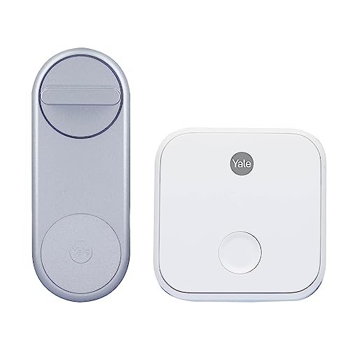 Yale Silber Linus Smart Lock - silbernes, sicheres Türschloss inkl. WiFi-Bridge und Keypad, kompatibel mit Amazon Alexa, Apple HomeKit, Google Home von Yale