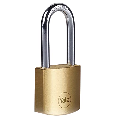 Yale - Y110B/40/140/1 Standardsicherheit 40 mm Messing Vorhängeschloss - Medium Bügel - 3 Schlüssel von Yale