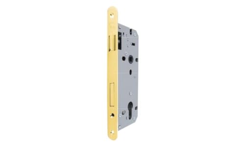 YALE 52X1050 Türschloss aus Holz, mit rundem Rand, 50 mm, Achsabstand 85 mm, Messing von Yale