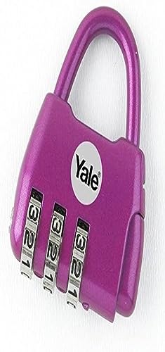 Yale Y-NOVELTY-2 Zahlen-Vorhängeschloss, 1 Stück, passend für Taschen und Fitness-Schließfächer von Yale
