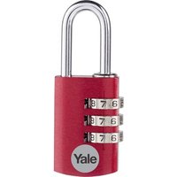 YALE YE3CB/20/121/1/CO Vorhängeschloss 20mm Rot Zahlenschloss von Yale