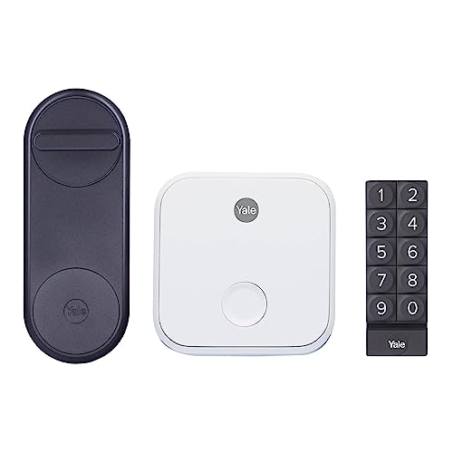 Yale Schwarz Linus Smart Lock - silbernes, sicheres Türschloss inkl. WiFi-Bridge und Keypad, kompatibel mit Amazon Alexa, Apple HomeKit, Google Home von Yale