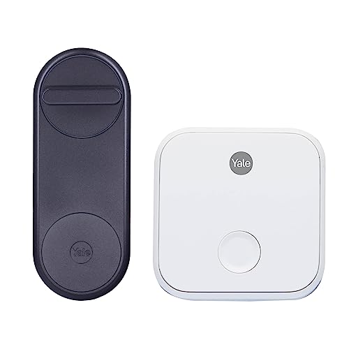 Yale Schwarz Linus Smart Lock, Türschloss inkl. WiFi-Bridge, kompatibel mit Amazon Alexa, Apple HomeKit, Google Home von Yale