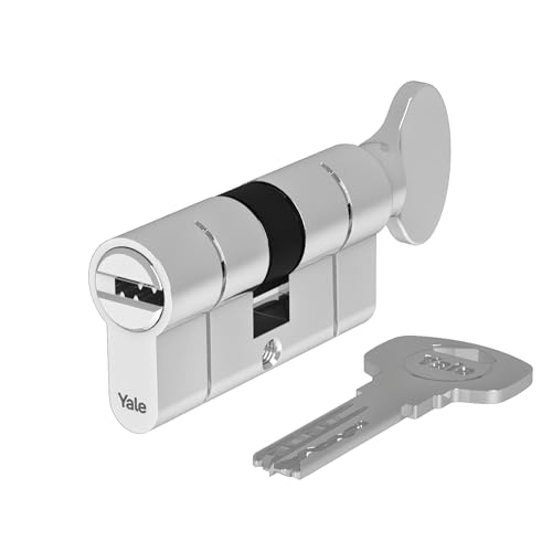Yale 2100 Serie Europrofil-Knaufzylinder 35/45K mm Poliertes Chrom: Sicherheitszylinder mit Not- und Gefahrenfunktion, patentierte Wendeschlüssel, inkl. 5 Schlüssel & Sicherheitskarte von Yale
