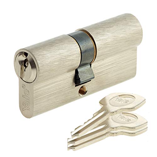 Yale 500-Serie Euro-Profilzylinder – Doppelt/Notfall – 40/40 – Satin-Nickel – Kartonmenge 1 von Yale