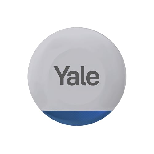 Yale - Außensirene Grau - Einstellbare Sirene mit bis zu 100 dB - Blinkende LED-Leuchten- Echtzeit-Benachrichtigungen - Yale Horizon+ Technologie 1 km Reichweite - Kompatibel mit Yale Smart Alarm von Yale
