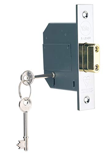 Yale Locks PM562 Hi-Security BS Mortice Dead Lock, 76 mm, hochglanzpoliertes Chrom von Yale