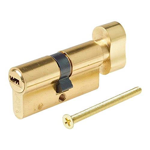 Yale Schließzylinder 1000 Serie 40/30 mm Messing poliert Hohe Sicherheit Knaufzylinder mit 4 Schlüsseln für Haustüren und Wohnungstüren von Yale