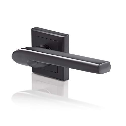 Yale Schwarzer Türgriff - Verona - Badezimmer-Türgriff mit Knaufrosette - 35-ZR-8x8-A001-WC-56-11 - Oberfläche in Mattschwarz - Inklusive Befestigungsmaterial - Für den Innenbereich Yale Schwarzer Türgriff - Verona - Badezimmer-Türgriff mit Knaufrosette - 35-ZR-8x8-A001-WC-56-11 - Oberfläche in Mattschwarz - Inklusive Befestigungsmaterial - Für den Innenbereich von Yale