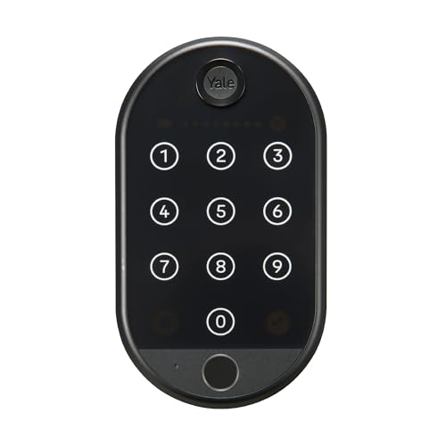 Yale - Smart Keypad 2 - Fingerprint- 05/303000/BL - Schwarz - Funktioniert mit Yale Smart-Geräten - Schlüsselloser Zugang - Persönlicher Zugangscode - Eingabe per Fingerabdruck - Hintergundbeleuchtung von Yale