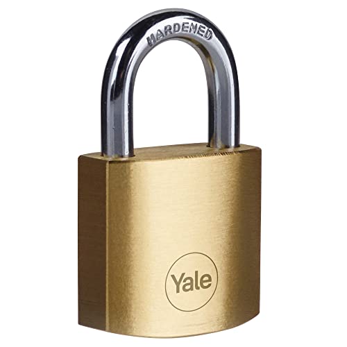 Yale - Y110B/30/115/1/B Standardsicherheit 30mm Messing Vorhängeschloss - offener Stahlbügel - 3 Schlüssel von Yale
