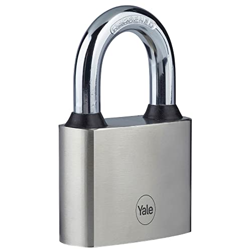 Yale - Y112/50/128/1 Eisenscheibe Vorhängeschloss 50 mm - Nickel plattiert - härter Stahlhäure Yale - Y112/50/128/1 Eisenscheibe Vorhängeschloss 50 mm - Nickel plattiert - härter Stahlhäure von Yale