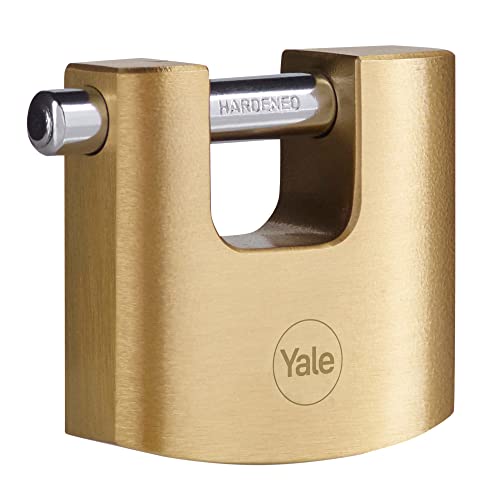 Yale - Y114B/70/113/1 hoher Sicherheit 70 -mm -Messing Blockhangschloss - Gehärteter Stahlbügel - 3 Schlüssel von Yale
