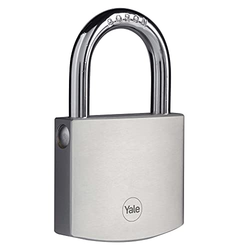 Yale - Y120B/60/135/1 Hochsicheres 60 -mm -Messing -Vorhängeschloss mit Chrom -Finish - offener Bügel aus Bor - 3 Schlüssel Yale - Y120B/60/135/1 Hochsicheres 60 -mm -Messing -Vorhängeschloss mit Chrom -Finish - offener Bügel aus Bor - 3 Schlüssel von Yale