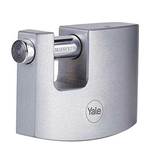 Yale - Y124B/60/110/1 Maximale Sicherheit 60 mm Messing Blockhangschloss - Chrom -Finish - offener Stahlbügel - 3 Schlüssel von Yale