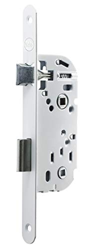 Yale Einsteckschloss, Achse 50 mm, Kastenschloss 135 mm – Y53R-A50/B/SC – Reversibel – Stulp rund – Tür für Badezimmer und WC – Weiß, Axe 50mm Yale Einsteckschloss, Achse 50 mm, Kastenschloss 135 mm – Y53R-A50/B/SC – Reversibel – Stulp rund – Tür für Badezimmer und WC – Weiß, Axe 50mm von Yale