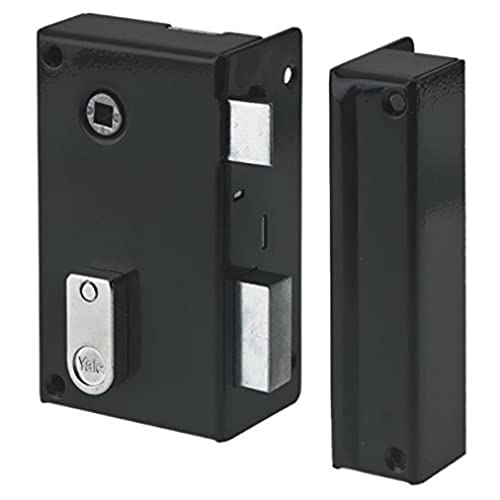 Yale Vertikales Türschloss mit Bolzen – Achse 44 mm, quadratisch 7 mm – Installation Tür rechts – ideal für alle Arten von Innentüren der Kommunikation – aus langlebigem Stahl – 2 Schlüssel – Khaki von Yale