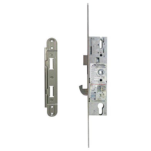 Yale YDM-ONTMB-D45DF Doormaster Nacht-Ersatzschloss mit Lockmaster Dual Follower, Dornmaß 45 mm, Stulpmaß 20 mm, Stahl-Finish, geeignet für Holz- und Verbundtüren von Yale