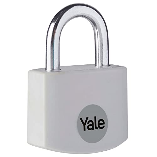 Yale - YE3B/25/112/1/GR Standardsicherheit 25mm Aluminium Vorhängeschloss - Grau - Offener Stahlbügel - 3 Schlüssel von Yale