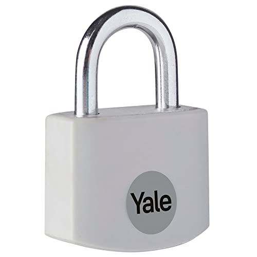 Yale - YE3B/32/116/1/GR Standardsicherheit 32 mm Aluminium Vorhängeschloss - Grau - offener Stahlbügel - 3 Schlüssel von Yale