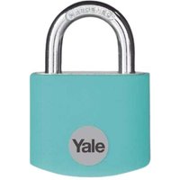 Yale - YE3B/32/116/1/TE Standardsicherheit 32 mm Aluminium Vorhängeschloss - türkis - offener Stahlbügel - 3 Schlüssel Yale - YE3B/32/116/1/TE Standardsicherheit 32 mm Aluminium Vorhängeschloss - türkis - offener Stahlbügel - 3 Schlüssel von Yale