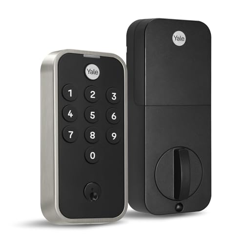 Yale YED210-NR-619 Türschloss für schlüssellosen Eingang, Satin-Nickel, Code-Tastaturschloss von Yale