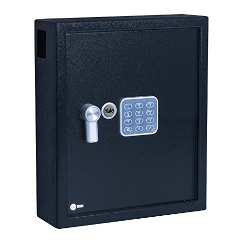 Yale YKB/550/DB1 Großer elektronischer Schlüsselschrank, für bis zu 100 x Schlüssel, inklusive nummerierten Racks, Lieferung mit 2 Override-Schlüsseln von Yale