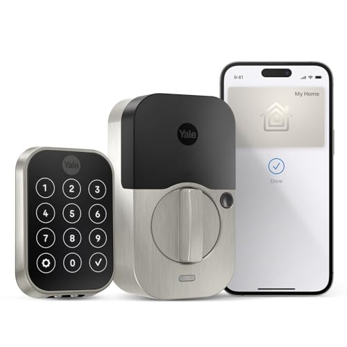 Yale YRD450-N-BLE-619 Assure Lock 2 Plus (neu) mit Apple-Home-Schlüsseln (zum Entriegeln) – schlüsselfreies Touchscreen-Türschloss in satiniertem Nickel – kein WLAN, Fernzugriff erfordert Apple Home von Yale