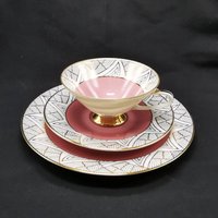 Vintage Pmr Bavaria Germany Porzellan Tee Tasse Set von YalesiasWorld