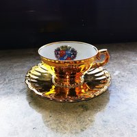 Vintage Mini Tee Und Kaffee Set in As Bavarian Berchtesgadener Gold von YalesiasWorld