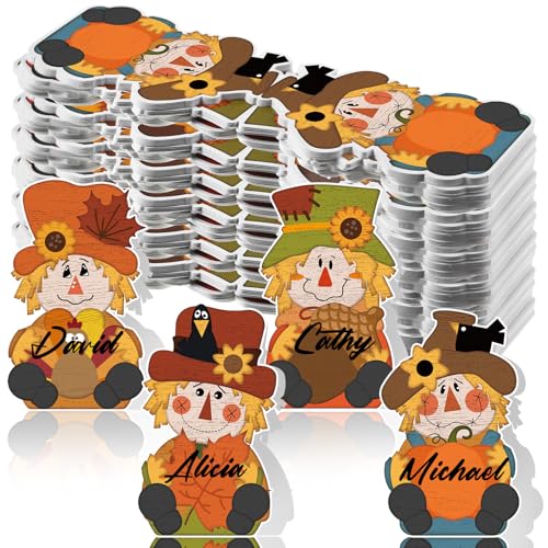 Yalikop 48 Stück Thanksgiving Vogelscheuche Tischkarte Thanksgiving Namenskarten für Tisch Kürbis Truthahn Ahorn Herbst Gäste gefaltete Sitzkarte für Herbst Herbst Esstisch Party Gastgeschenke Zubehör Yalikop 48 Stück Thanksgiving Vogelscheuche Tischkarte Thanksgiving Namenskarten für Tisch Kürbis Truthahn Ahorn Herbst Gäste gefaltete Sitzkarte für Herbst Herbst Esstisch Party Gastgeschenke Zubehör von Yalikop