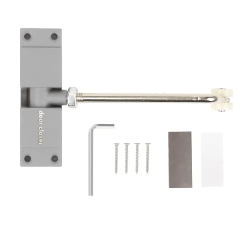 Yallmie Automatischer Türschließer, Automatische Türschließer Gartentor mit 4 Schrauben und Einstellhebel, Einstellbar Gartentorschließer für Innen und außen, bis zu 68 kg und 58 bis 102cm (Hellgrau) Yallmie Automatischer Türschließer, Automatische Türschließer Gartentor mit 4 Schrauben und Einstellhebel, Einstellbar Gartentorschließer für Innen und außen, bis zu 68 kg und 58 bis 102cm (Hellgrau) von Yallmie