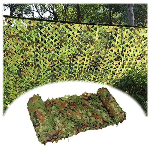 Yaloy Tarnnetz Sonnenschutz Camouflage Netz 1.5x5M 2x6M 3x4M 6x8M 8x8M Waldlandschaft Bundeswehr Tarnung Net, Jagd Outdoor Garten Party Dekorationen Grünes Netzs Sonnenschirm von Yaloy