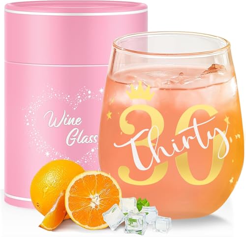 30. Geburtstag Geschenke für Frauen Ihre Ideen Weinglas 30. Geburtstag Glasdekorationen 30. Jahrestag Hochzeitsgeschenke Geschenke zum 30. Geburtstag Ehefrau Mutter Tante Lehrerin Beste Freundin von Yalucky
