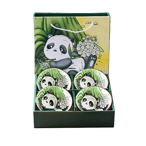 Yalucky Müslischalen Set 4 Stück Panda Stil Porzellan Salatschüssel Obstschale Müslischale Dessertschale Snackschale für Kinder und Erwachsene Chinesische Schale Japanische Schale von Yalucky