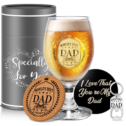 Personalisierte Geschenke Für Papa Bierglas Mit Gravur Dad Geburtstagsgeschen Vater Geschenke Weihnachtenk Geschenke Für Männer-5 Stück von Yalucky