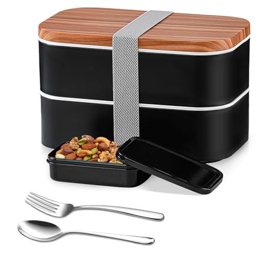 Yalucky Bento Box Erwachsene Japanisch 1600ml mit Fächern Stapelbare Brotdose Lecksichere Meal Prep Boxen Lunchbox Jausenbox Erwachsene for Office Yalucky Bento Box Erwachsene Japanisch 1600ml mit Fächern Stapelbare Brotdose Lecksichere Meal Prep Boxen Lunchbox Jausenbox Erwachsene for Office von Yalucky