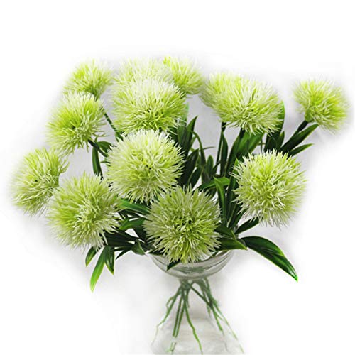 Yalulu 10 Stück Pusteblumen, künstliche Blumen, Pflanzen, Blumenstrauß aus Kunststoff für Heimdekoration/Hochzeitsdekoration (weiß) von Yalulu