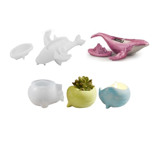Yalulu 2 Sätze Wale Kerzenhalter Silikonformen, Silikonformen für Beton Gips DIY Kerzen, GießFormen Silikon Kerzenhalter, Silikonform Vase Gießformen Silikon Yalulu 2 Sätze Wale Kerzenhalter Silikonformen, Silikonformen für Beton Gips DIY Kerzen, GießFormen Silikon Kerzenhalter, Silikonform Vase Gießformen Silikon von Yalulu