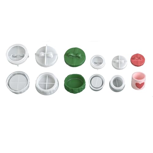 Yalulu 2 Stück Silikonform Kerzenhalter Silikonformen Gießformen Silikon Gießform Dose mit Deckel, Weihnachten Kerzenglas Gießformen, Silikonform für Blumentöpfe, Duftkerzen, DIY Harzguss Yalulu 2 Stück Silikonform Kerzenhalter Silikonformen Gießformen Silikon Gießform Dose mit Deckel, Weihnachten Kerzenglas Gießformen, Silikonform für Blumentöpfe, Duftkerzen, DIY Harzguss von Yalulu