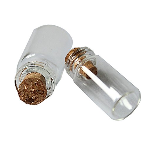 Yalulu 20 Stück 6-20 ml Mini Klein Klarglas Gläser Glasfläschchen mit Korkverschluss Glasflaschen Fläschchen mit Korken für DIY, Kunsthandwerk (7ml,22 * 40mm) von Yalulu