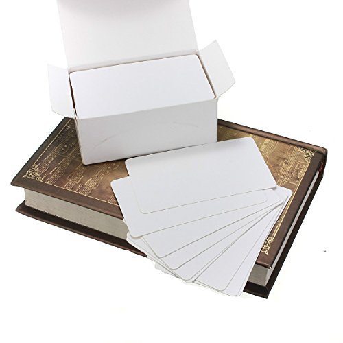 Yalulu 200 Stück Naturkarton Blanko Kraftpapier Kraftkarton Tischkarten Postkarten für Hochzeit Gruß- und Glückwunschkarten, Einladungskarten, Geschenke (Weiß) von Yalulu